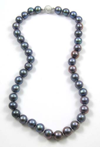 Appraisal: PRINCESS LENGTH BLACK PEARL NECKLACE - inches in length and