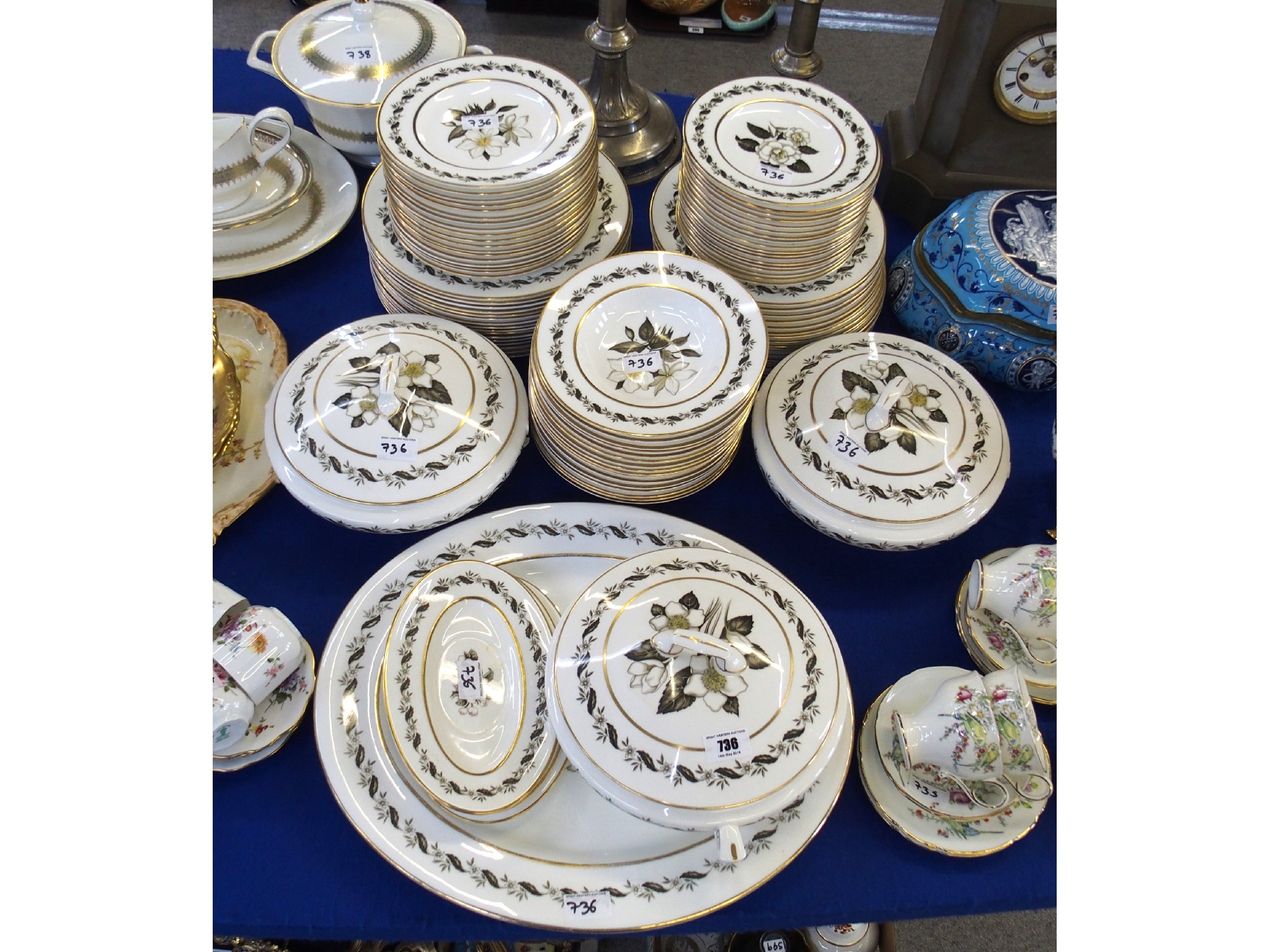 Appraisal: Extensive Royal Worcester Bernina pattern dinner service comprising platters tureens