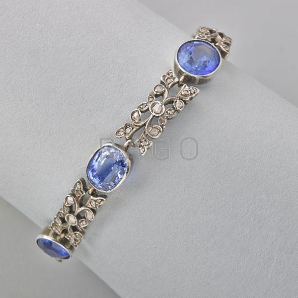 Appraisal: LATE VICTORIAN GEMSET BRACELET Condition Report