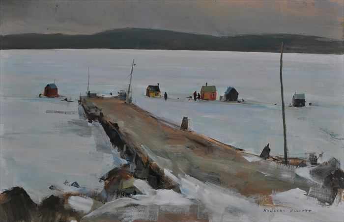 Appraisal: DOUGLAS FERGUSON ELLIOTT b THE QUINTETTE COLPOY BAY ONTARIO Acrylic