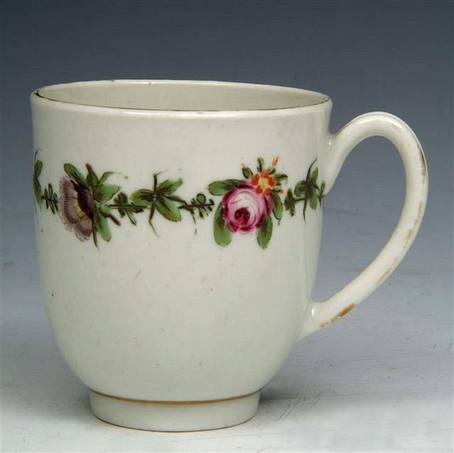 Appraisal: AN ENGLISH PORCELAIN COFFEE CUP probably Worcester painted with a