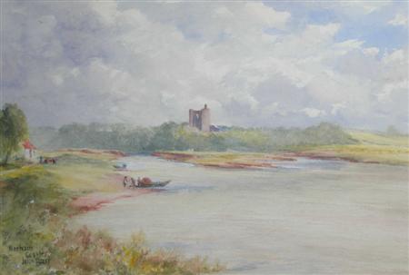 Appraisal: JOHN BLAIR SCOTTISH - NORHAM CASTLE Signed and inscribed watercolour