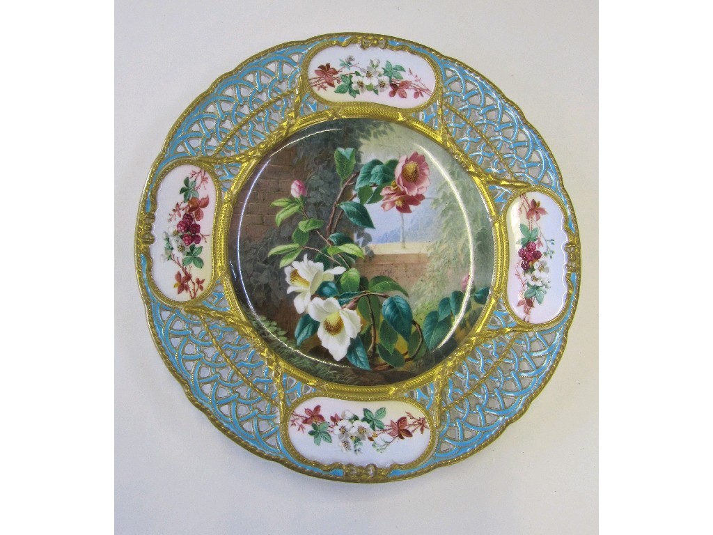 Appraisal: Fine Copeland porcelain cabinet plate decorated by Charles Ferdinand Hurten