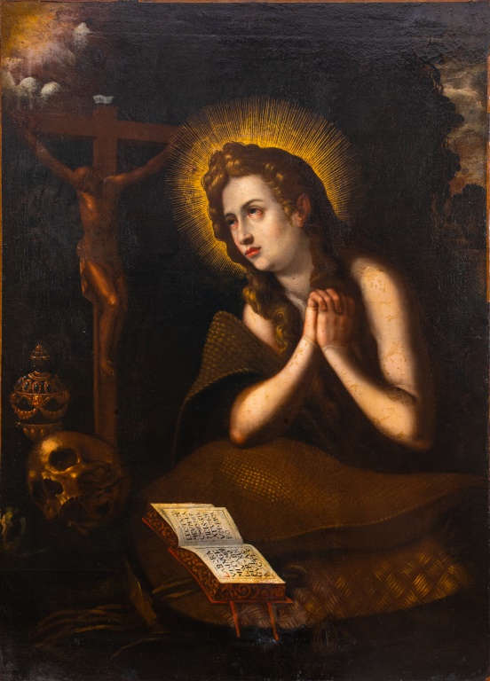 Appraisal: AFTER DOMENICO TINTORETTO PENITENT MAGDALENE OIL After old master Domenico