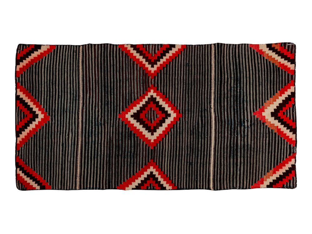 Appraisal: Navajo Moki-Style Weaving x inches Navajo Moki-Style Weaving LATE th