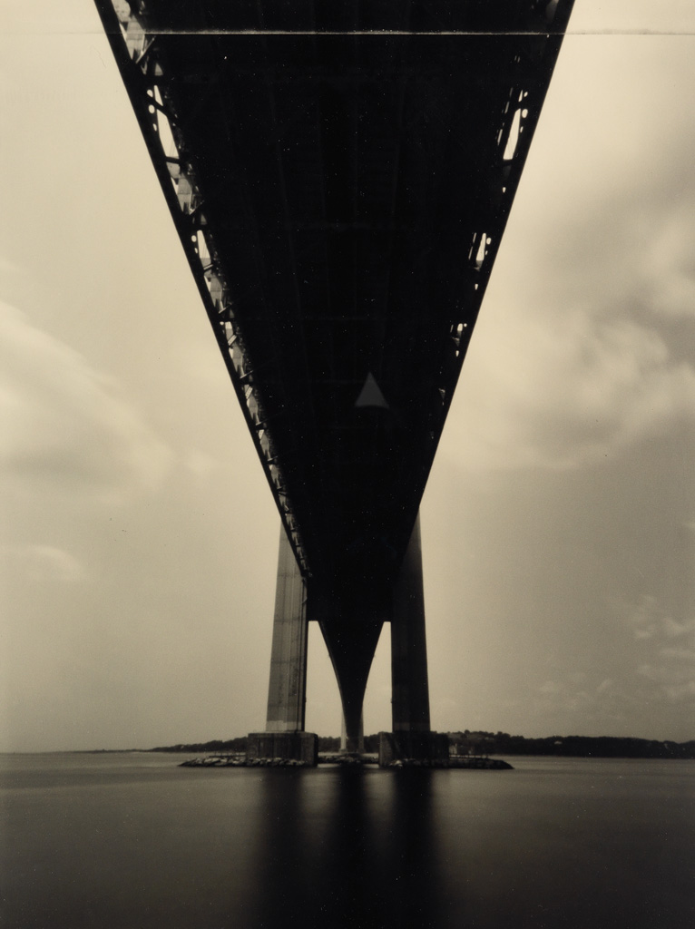 Appraisal: TOM BARIL - Verrazano-Narrows Bridge Warm-toned silver print the image