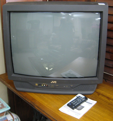 Appraisal: JVC COLOR PORTABLE TELEVISION WITH REMOTE AND OWNER'S MANUAL The