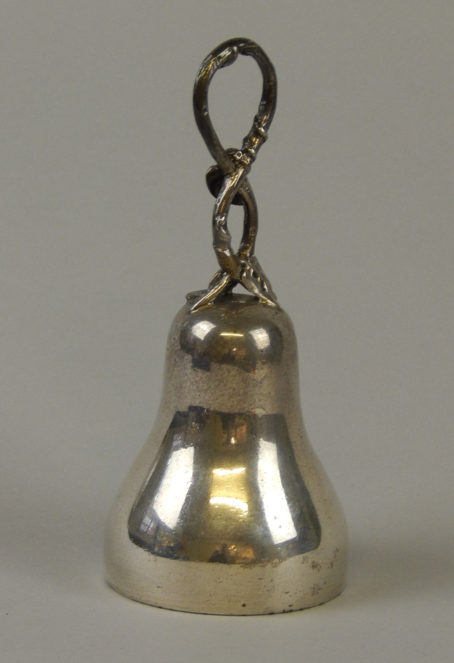 Appraisal: A late Victorian silver table bell retailed by William Gibson