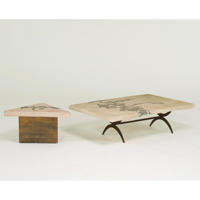 Appraisal: SILAS SEANDEL Coffee and side tables New York s Steel