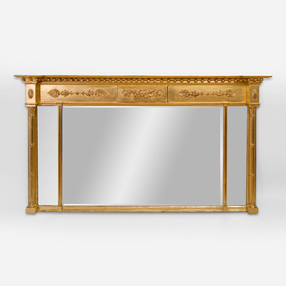 Appraisal: Regency Giltwood Overmantle Mirror x in Property of a Greenwich