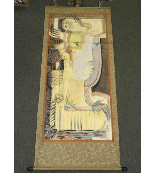 Appraisal: Robert Lohman American - modernist abstract portrait of a woman