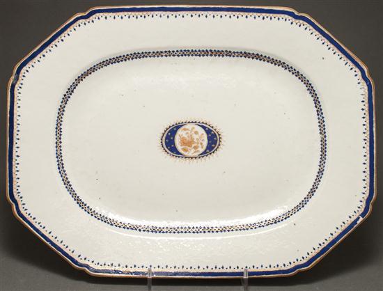 Appraisal: Chinese Export porcelain meat platter for the American Market circa