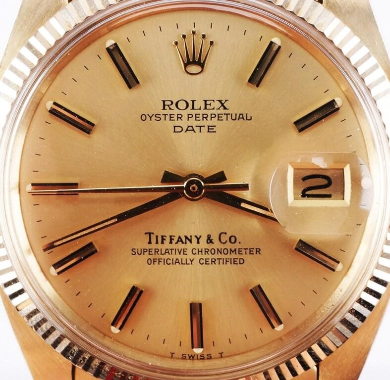 Appraisal: K yellow gold Rolex Oyster Perpetual Date chronometer watch retailed