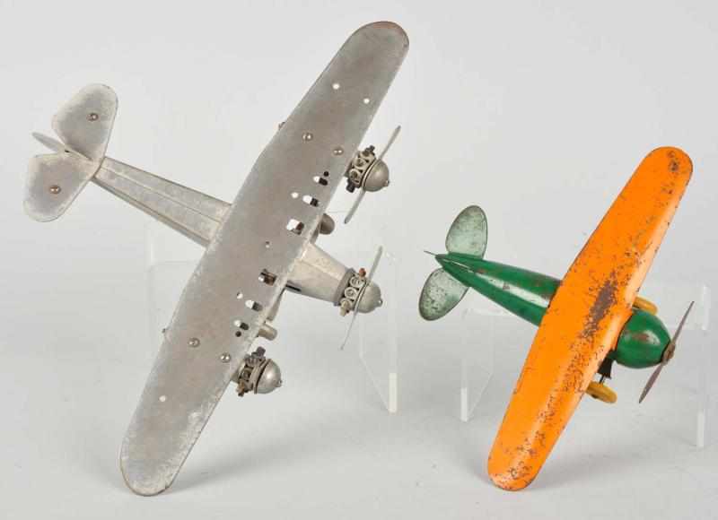 Appraisal: Lot of Pressed Steel Airplane Toys Description American Includes one