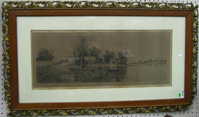 Appraisal: Framed etching by William M Cary MA - after an