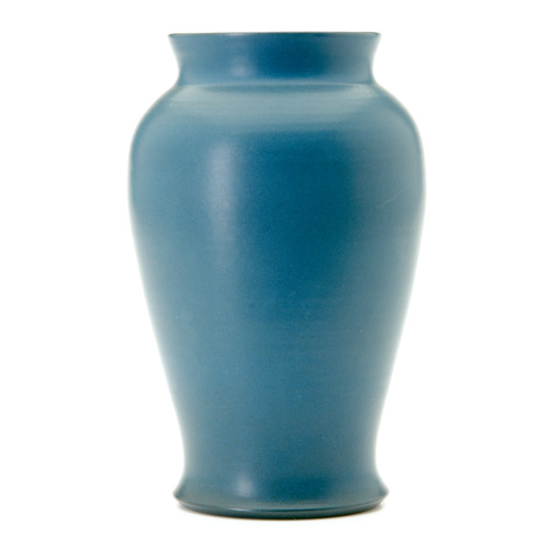 Appraisal: MARBLEHEAD Tall baluster vase covered in matte indigo glaze Ship