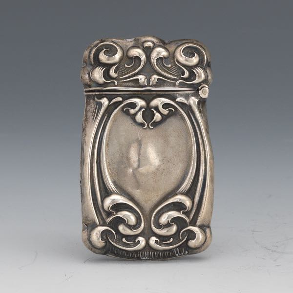 Appraisal: ART NOUVEAU MATCH HOLDER WEBSTER STERLING x Sterling silver match