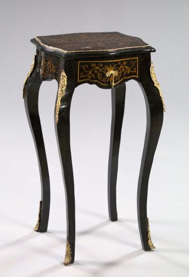 Appraisal: Napoleon III-Style Ebonized Occasional Table in the Louis XV taste