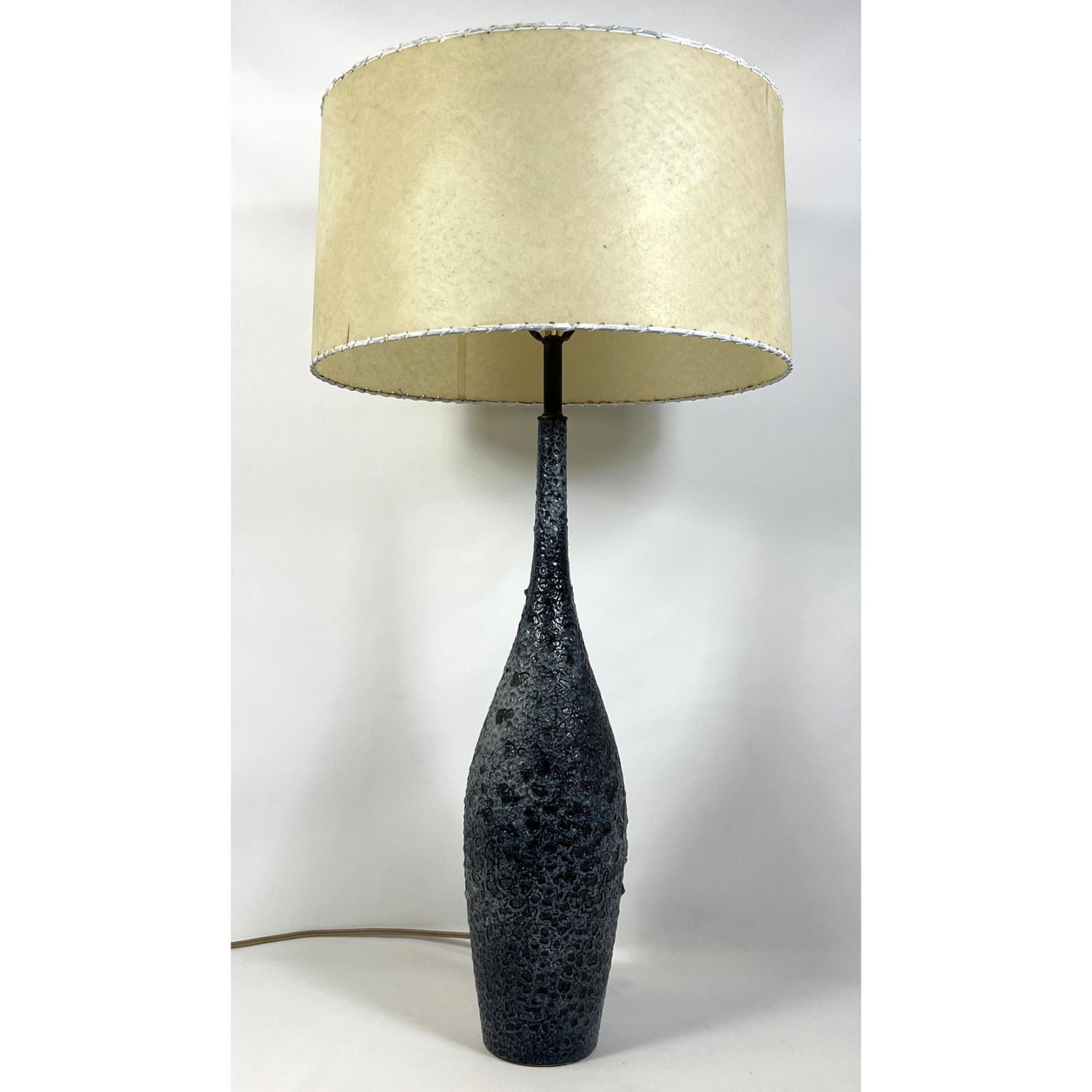 Appraisal: s Blue Volcanic Glaze Ceramic Table Lamp Dimensions H inches