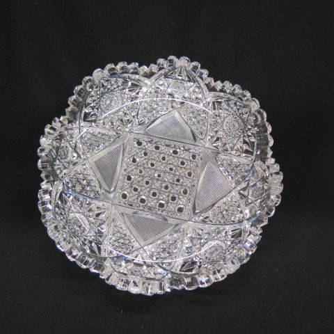 Appraisal: Cut Glass Dish Brilliant Period elaborate design