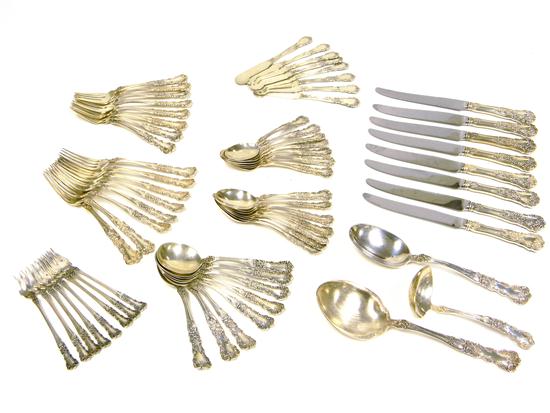 Appraisal: SILVER fifty-seven pieces of Gorham sterling flatware ''Buttercup'' pattern circa