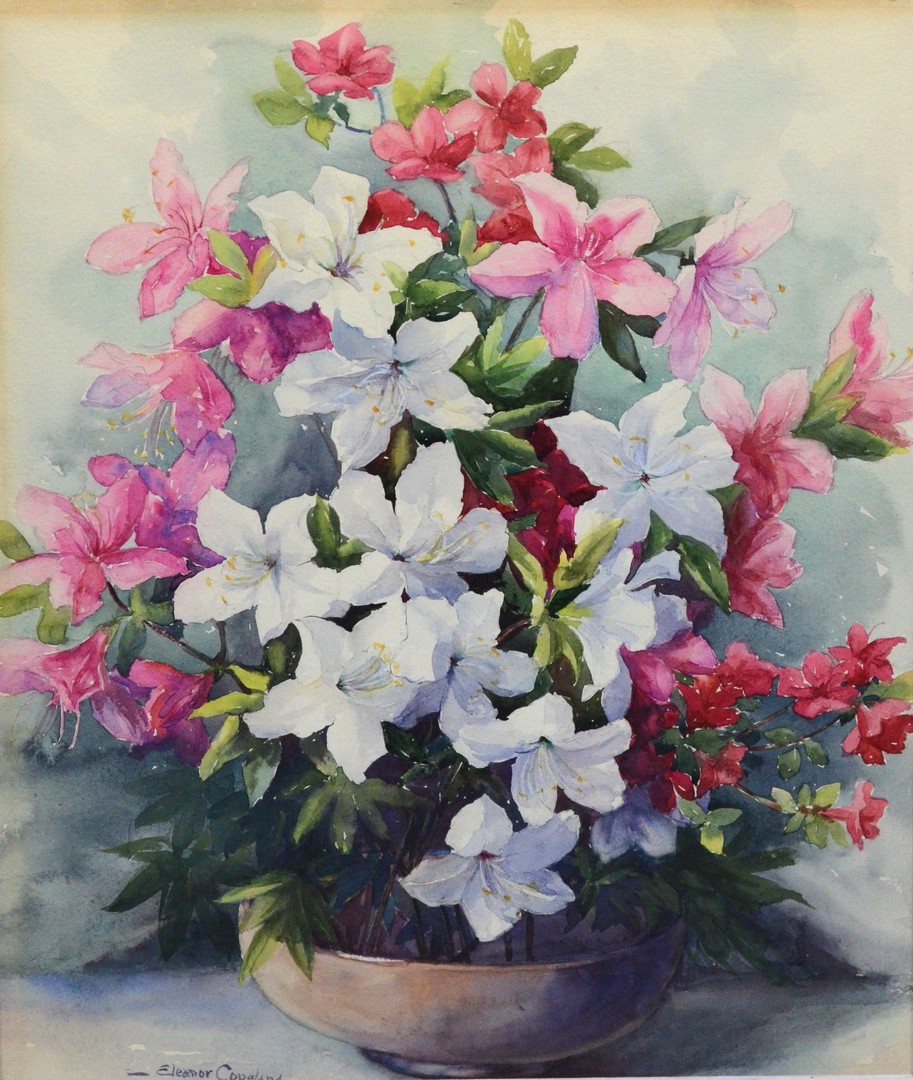 Appraisal: Eleanor Copeland American PA b watercolor Still Life with Flowers