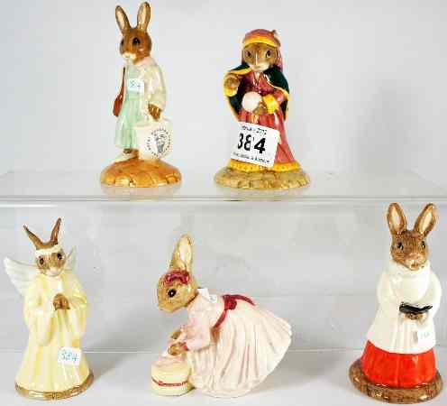 Appraisal: Royal Doulton Bunnykins Figures Shopper DB Fortune Teller DB Angel