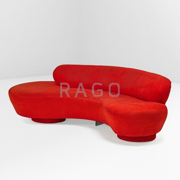 Appraisal: VLADIMIR KAGAN DIRECTIONAL Cloud sofa Condition Report Some minor stains