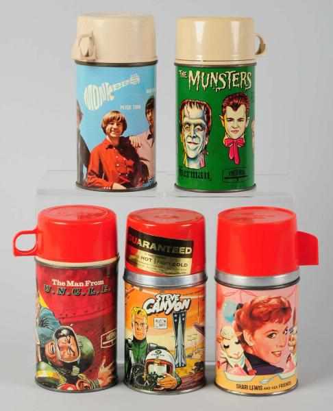 Appraisal: Lot of Vintage Character Lunch Box Thermoses Circa s Made