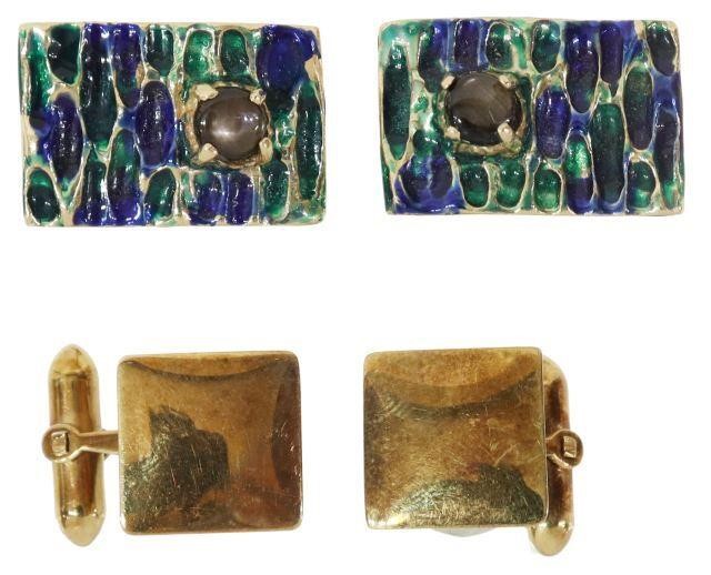 Appraisal: pairs Estate kt and kt gold cufflinks comprising pair kt