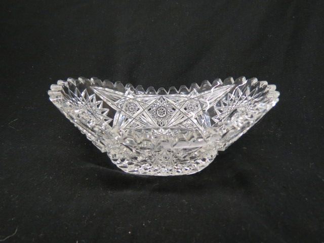 Appraisal: Cut Glass Oval Dish brilliant period x