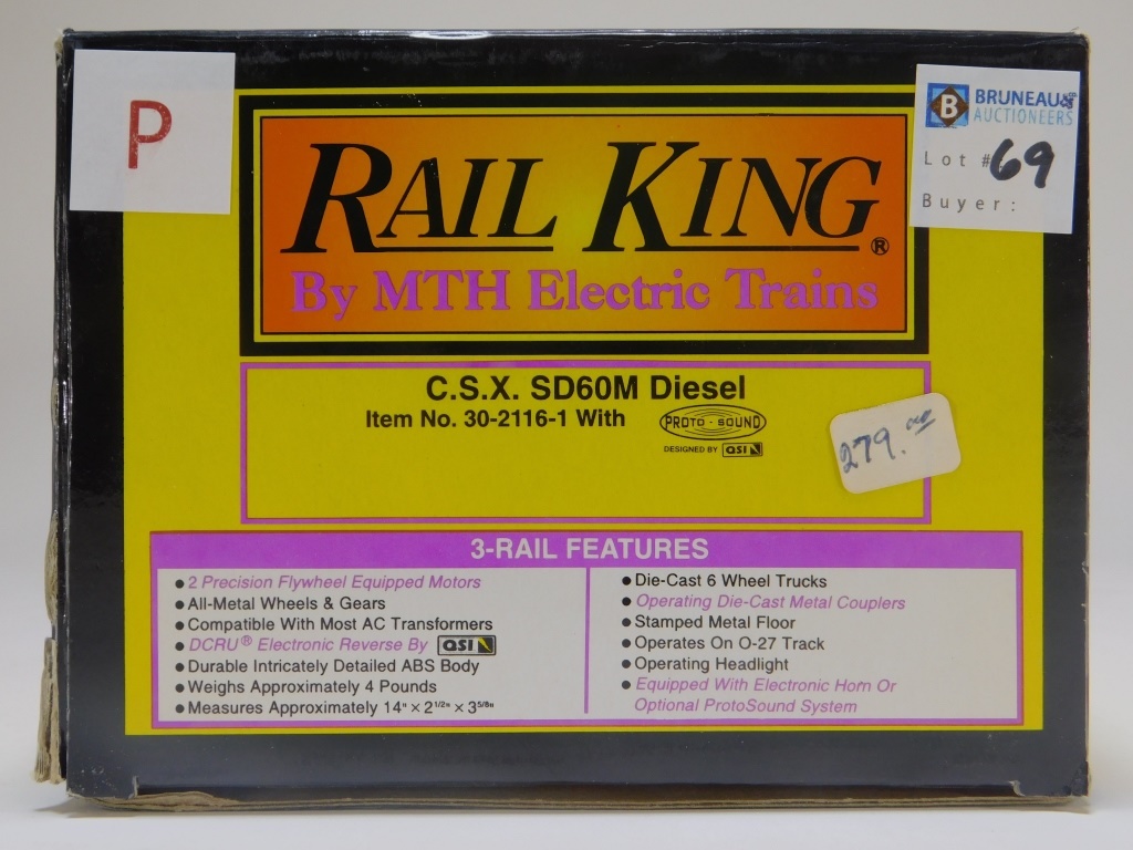 Appraisal: RAIL KING C S X SD M DIESEL ENGINE O