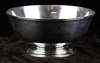 Appraisal: Tiffany Co Sterling Silver Footed Serving Bowl reproduction of original