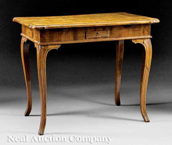 Appraisal: A Good Italian Inlaid Walnut and Fruitwood Table late th