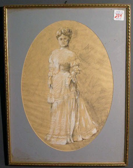 Appraisal: Victorian pastel portrait of a woman x