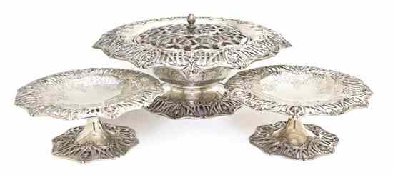 Appraisal: An American Sterling Silver Table Garniture Graff Washbourne and Dunn