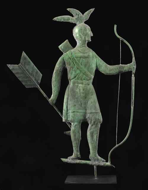 Appraisal: Massachusetts molded full-bodied copper Indian Massasoit weathervane by J Harris