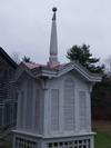 Appraisal: CUPOLA - Square white painted pine louvered form cupola with