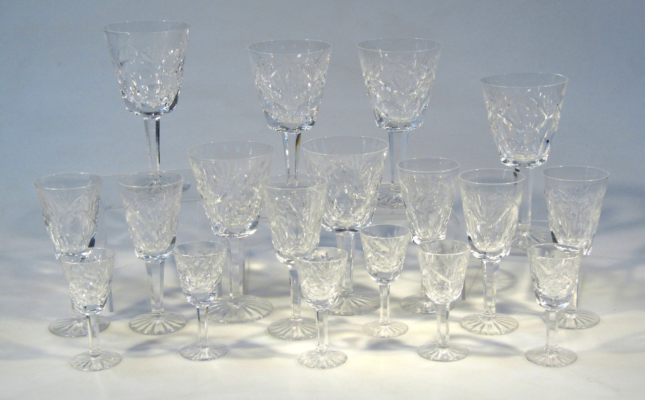 Appraisal: Various Waterford style and other crystal drinking glasses to include