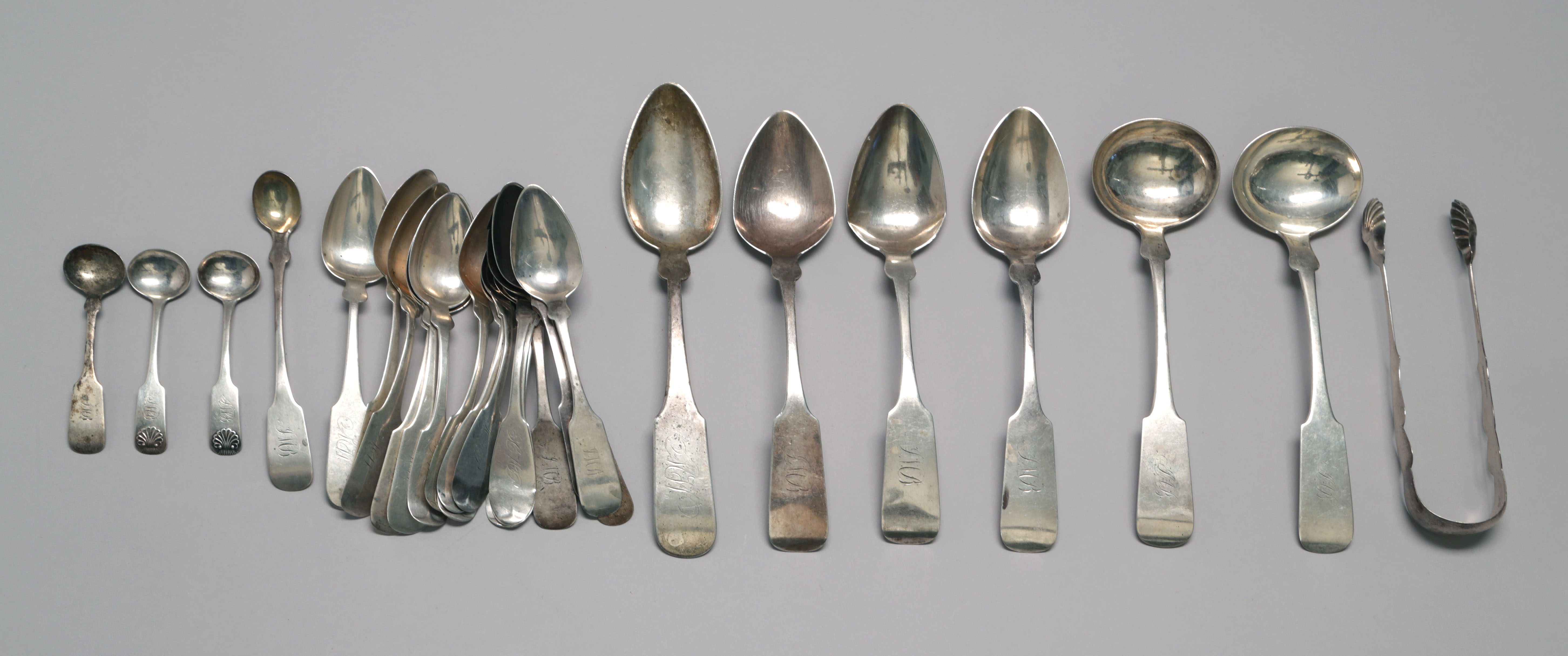 Appraisal: TWENTY-EIGHT PIECES OF AMERICAN SILVER FLATWARE By various makers Includes