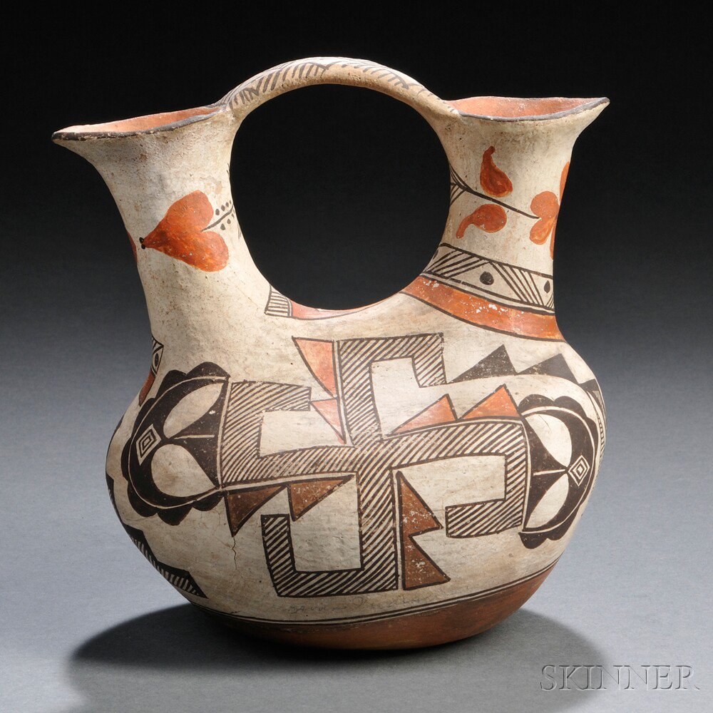 Appraisal: Acoma Polychrome Pottery Wedding Jar ht in Estimate - The