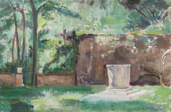 Appraisal: RUTH STERLING FROST American b THE WELL AT POGGIO LUCE