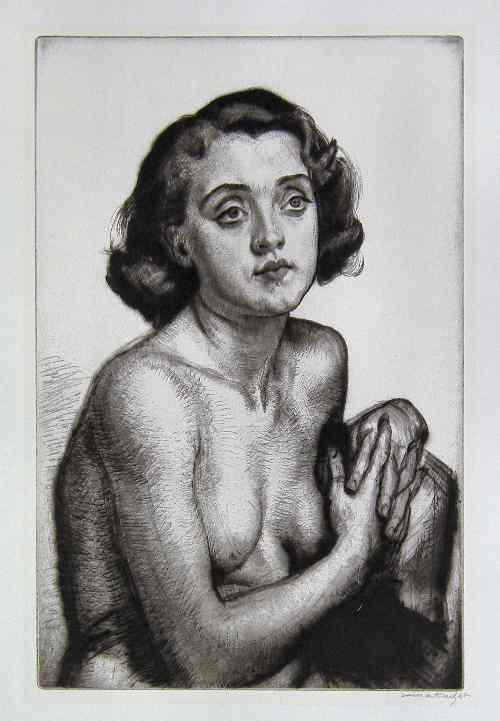 Appraisal: Laura Knight - - Artists proof etching - ''Lilian'' ins