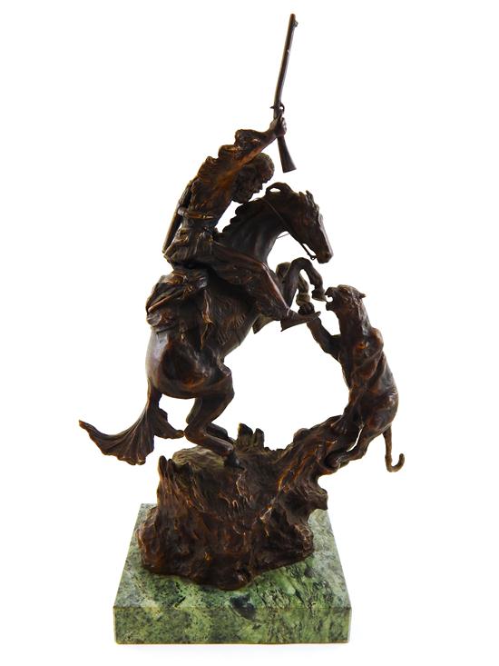 Appraisal: After Charles Marion Russell American - bronze recast on naturalistically