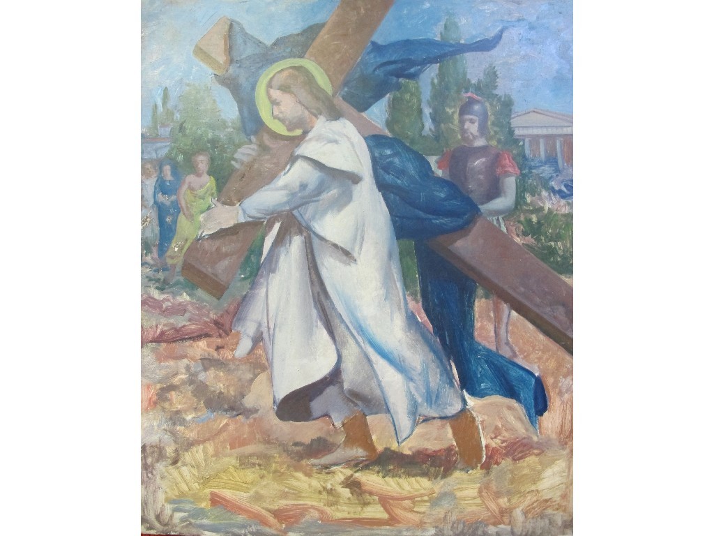 Appraisal: ATTRIBUTED TO WILLIAM CROBIE RSA RGI - CHRIST CARRYING THE