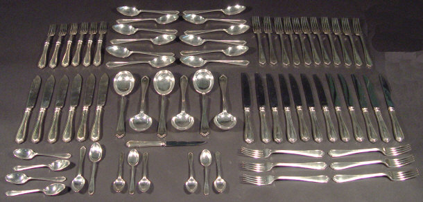 Appraisal: Collection of silver plated cutlery retailed by Maple Co Ltd