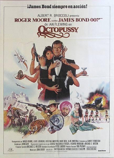 Appraisal: An Octopussy movie poster Spanish for the James Bond film