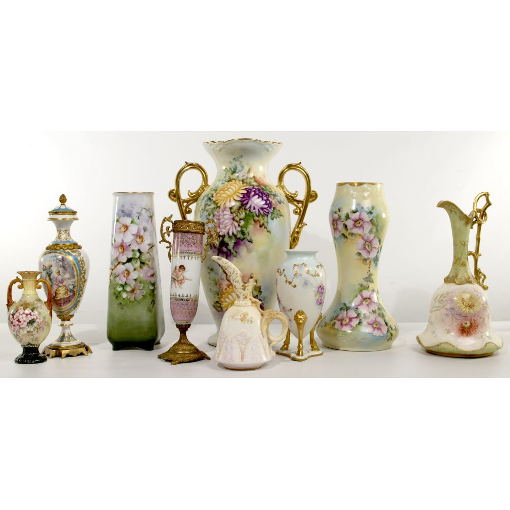 Appraisal: SEVRES URN AND PORCELAIN ASSORTMENT items including Sevres porcelain lidded