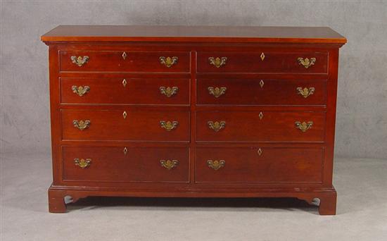 Appraisal: Craftique Walnut Double Chest of Drawers Four drawers beside four