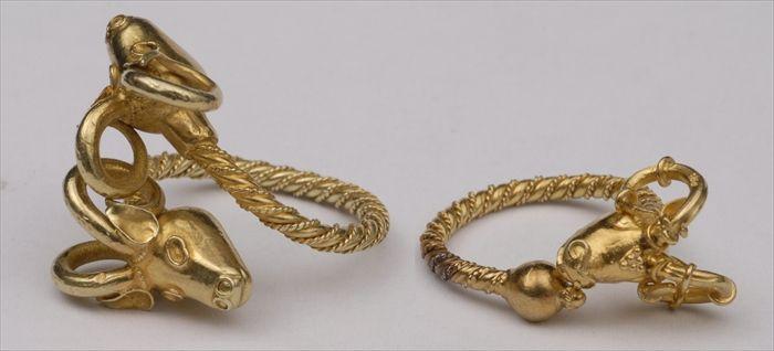 Appraisal: TWO RAM'S HEAD RINGS Adjustable Provenance Property from the Collection